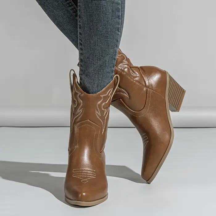 Bottines de Cowboy de Style occidental pour femmes