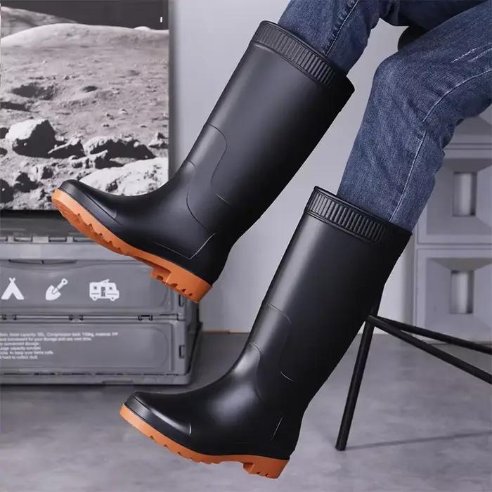 Bottes de pluie à Tube Long pour hommes