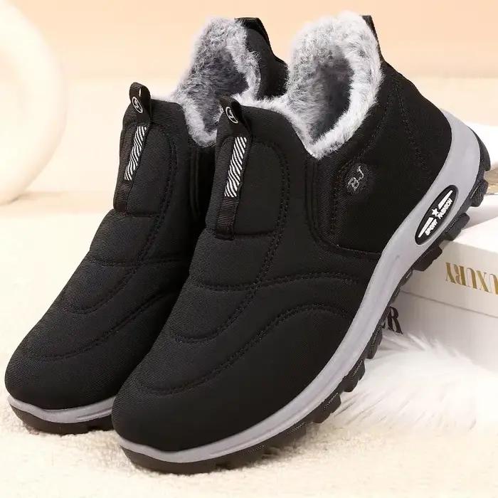 Nouvelles bottes de neige d'hiver chaussures antidérapantes en daim pour hommes