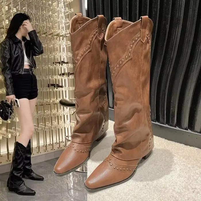 Bottes à rivets pour femmes