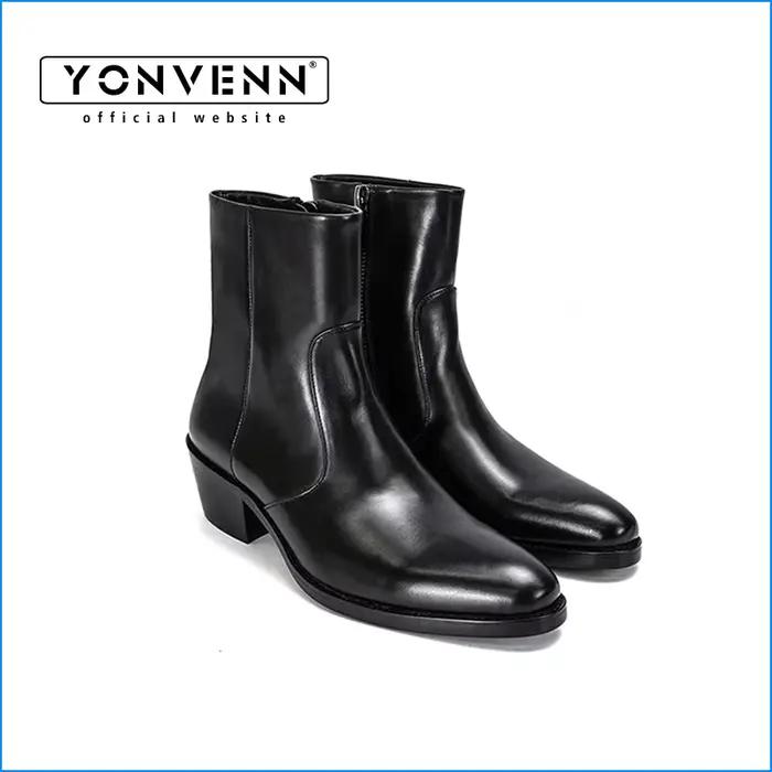 Nouveau Chelsea bottes hommes couche supérieure peau de vache Western premium ambiance