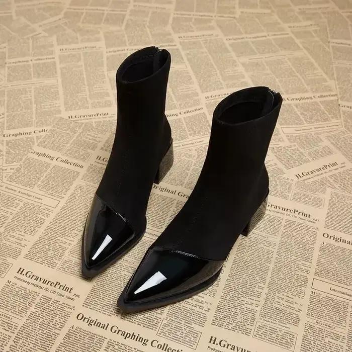 Bottines pointues rétro pour femmes
