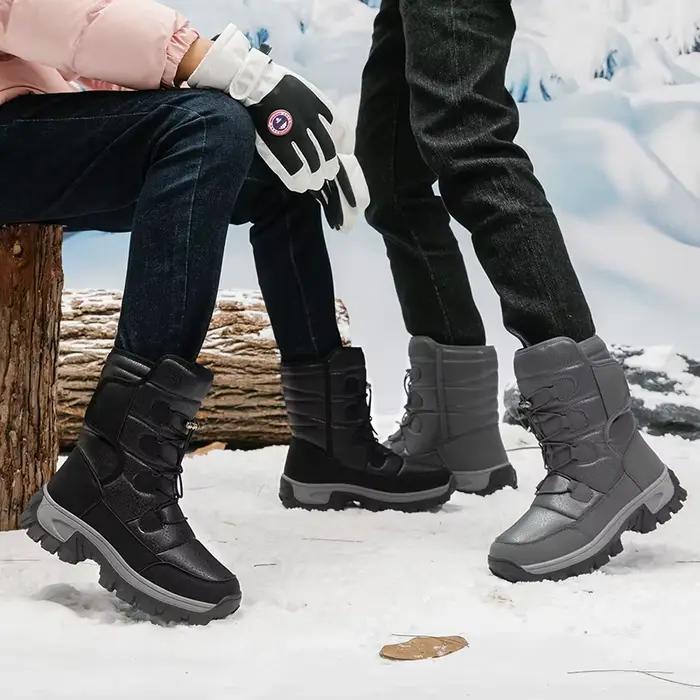 Nouvelles chaussures d'hiver pour hommes bottes chaudes en peluche