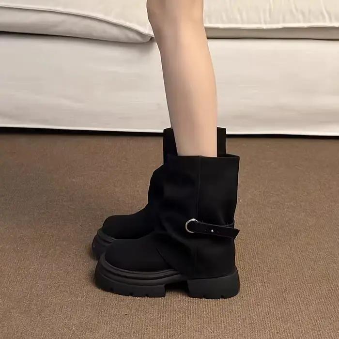 Bottes à semelle épaisse pour femmes