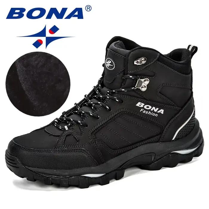 BONA hommes bottes anti-dérapant chaussures en cuir