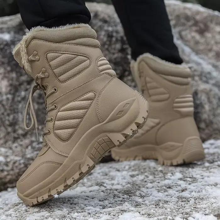 Bottes de neige d'hiver pour hommes chaude antidérapantes pour randonnée pêche et activités en plein air