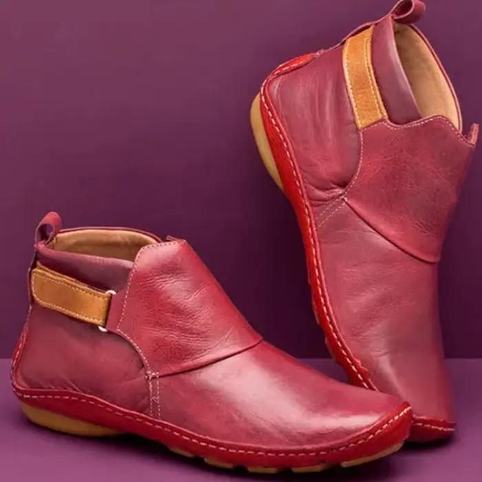Bottes courtes antidérapantes imperméables et plates pour femme, chaussures décontractées, style britannique, printemps automne, confort et élégance