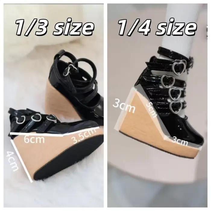 Chaussures de poupée BJD pour poupée 1/3 1/4, noires, roses, bleues, blanches, à talons hauts, accessoires pour poupée, chaussures de jouet, cadeau