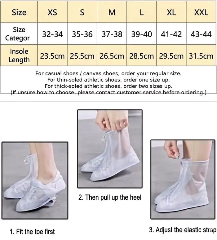 Couvre-chaussures imperméables unisexes, protections pour chaussures, bottes de pluie, couvre-chaussures antidérapants réutilisables de qualité pour adultes et enfants