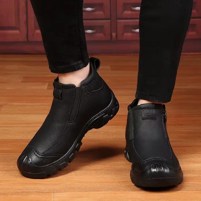 Bottines d'hiver en peau de mouton pour hommes, bottes de neige en laine, les plus chaudes, décontractées, de haute qualité, imperméables, de marque de styliste
