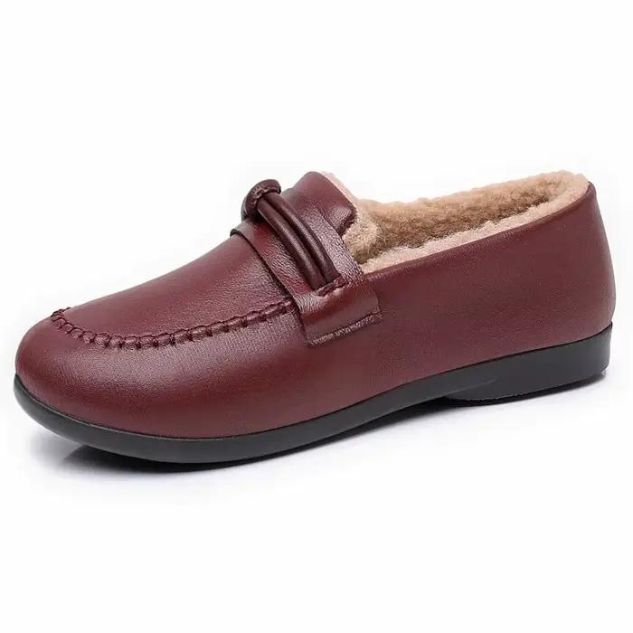 Chaussures d'hiver en coton pour femmes, bottes antidérapantes et imperméables, chaussures en coton à une seule pédale, chaussures en coton décontractées à la mode, populaires