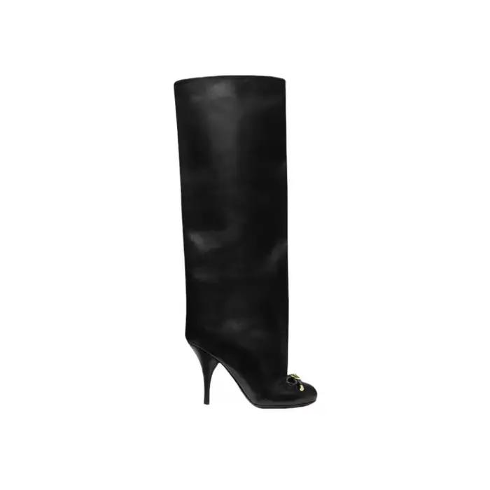 Bottes au genou en cuir imprimé léopard pour femmes élégantes et confortables pour toutes les occasions