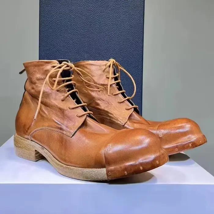 Bottes en cuir de cheval vintage faites à la main Goodyear pour hommes