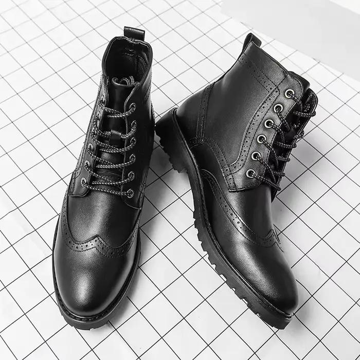 Automne/hiver italien fait à la main 100% Chelsea bottes hommes Style américain