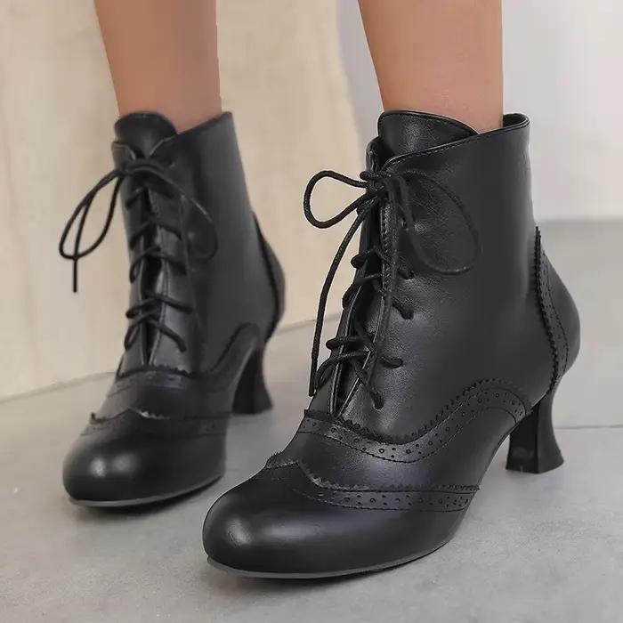 Bottines courtes à lacets pour femmes