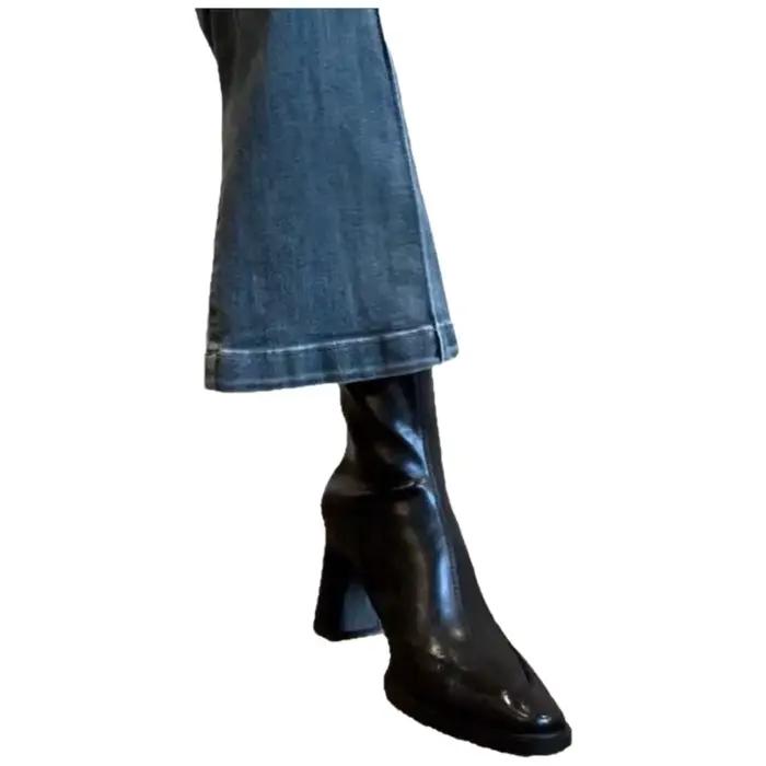Bottines élégantes et fines à bout carré, talon épais, talon haut, super stylées, bottines courtes élastiques, style coréen polyvalent, bottes d'hiver