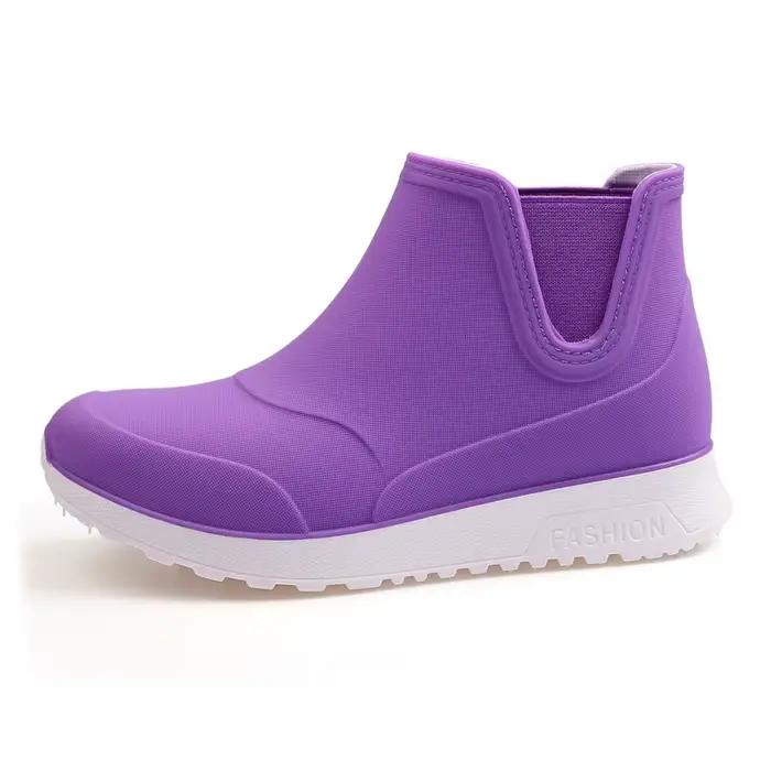 Bottes de pluie imperméables élégantes unisexes montantes avec ruban antidérapantes pour homme et femme diverses occasions