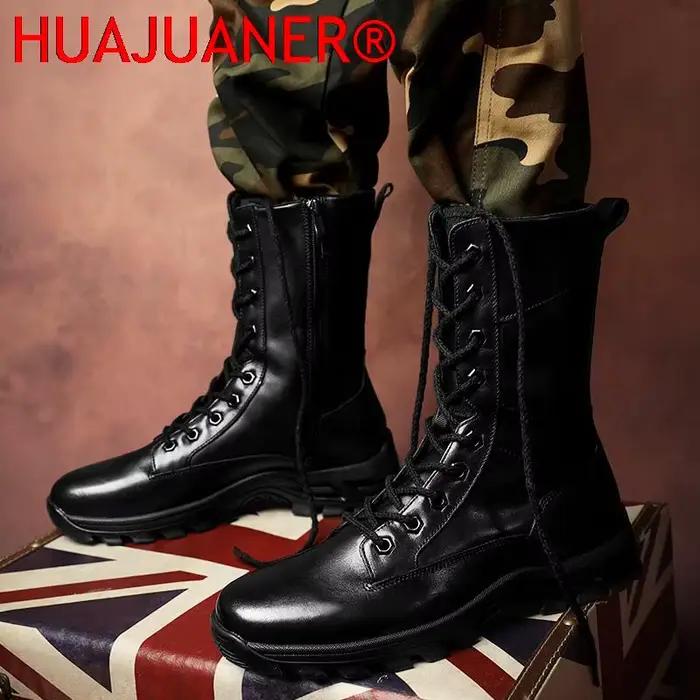 Bottines en cuir véritable hommes en plein air