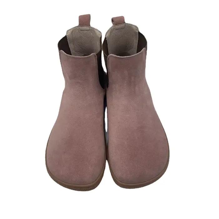 Tipsietoes Chelsea pieds nus printemps automne véritable vache daim bottes en cuir imperméable avec doublure