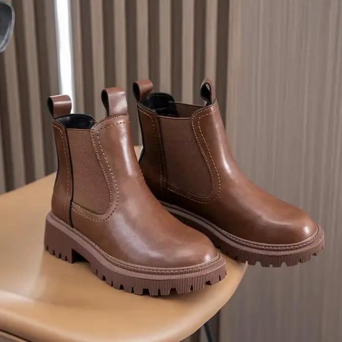 AIYUQI femmes Chelsea bottes en cuir véritable nouveau automne hiver mode