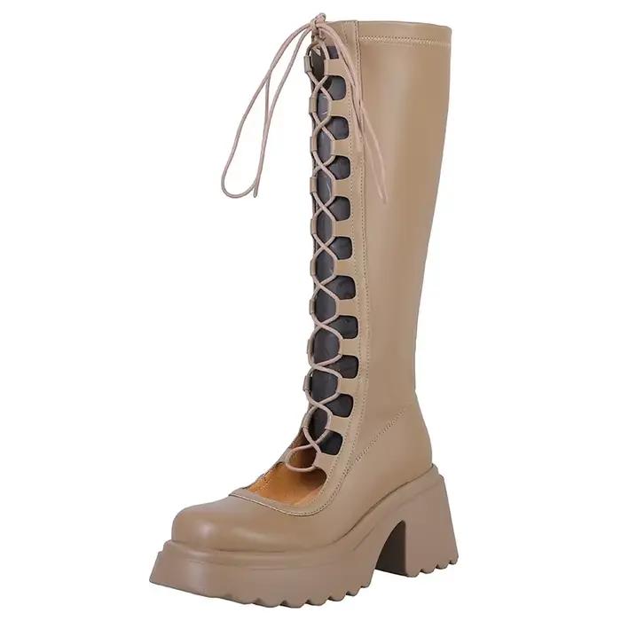 Bottes de chevalier hautes pour femmes