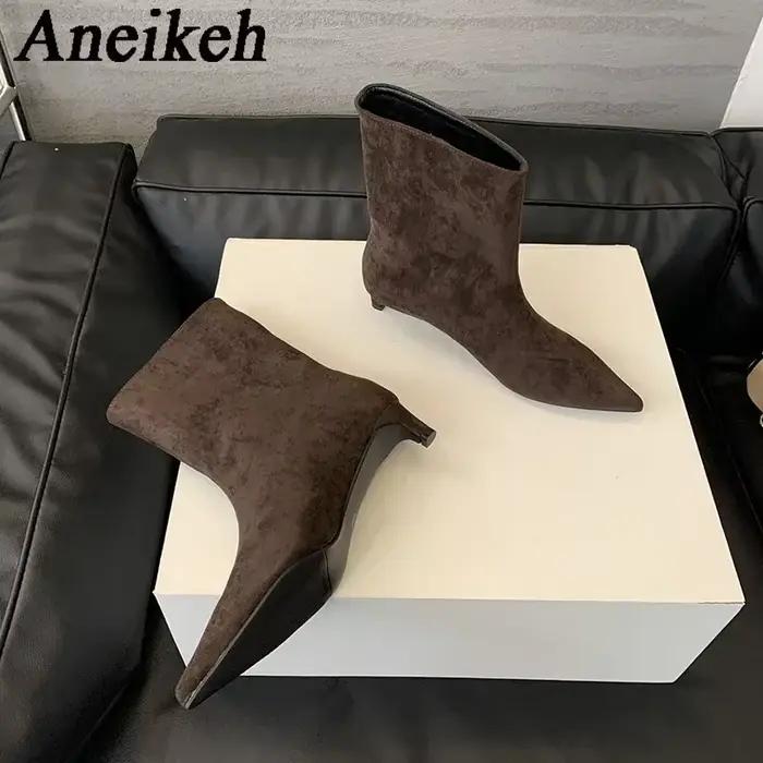 bottines femmes bout pointu vintage talon fin mode sans lacet fête chaussures mariage femme occasions spéciales