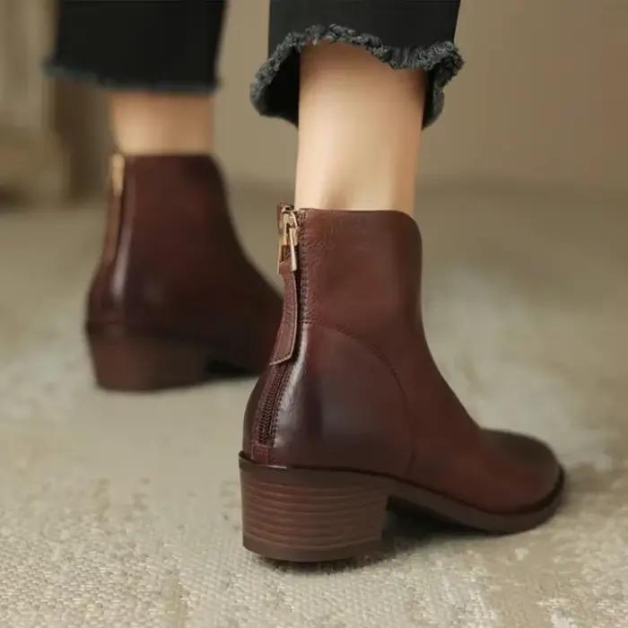 Bottes de rinçage marron pointu pour femmes
