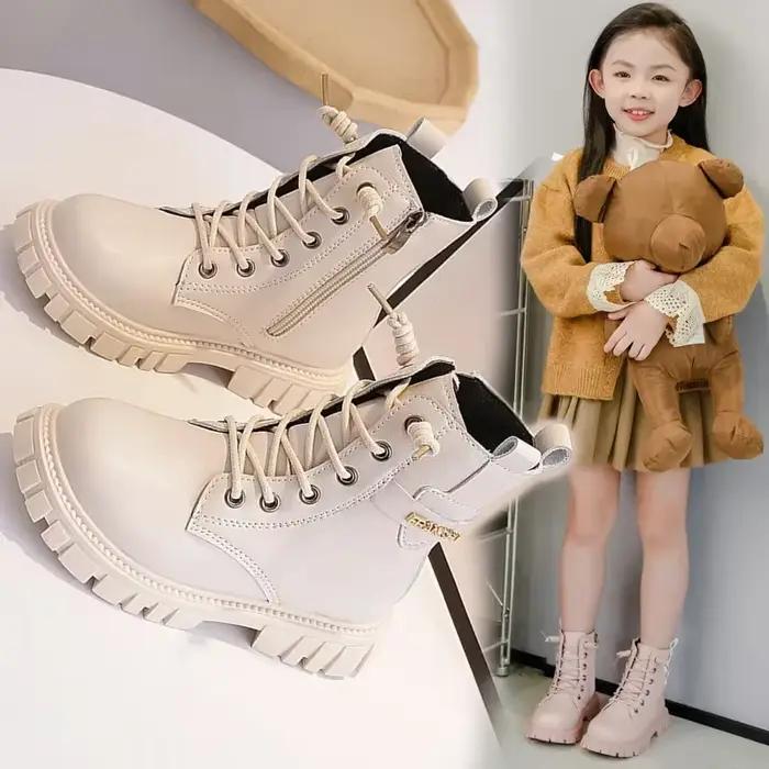 Bottes de neige polyvalentes pour filles, bottes courtes princesse pour enfants, semelle optique, bottes de rinçage pour filles, douces et chics, nouvelle mode, automne et hiver 2024