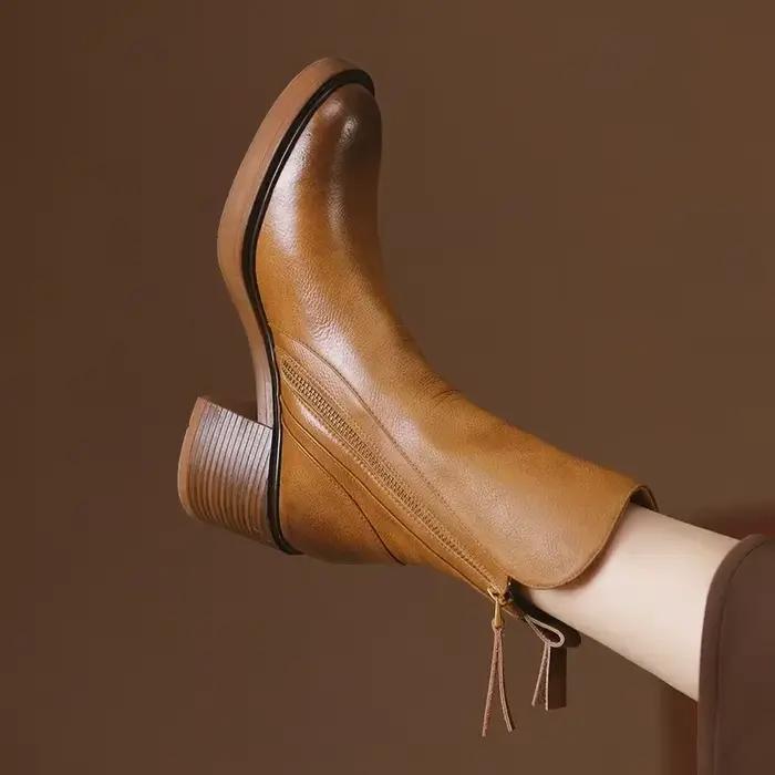 StephanBoots-Bottes en cuir à plateforme pour femmes