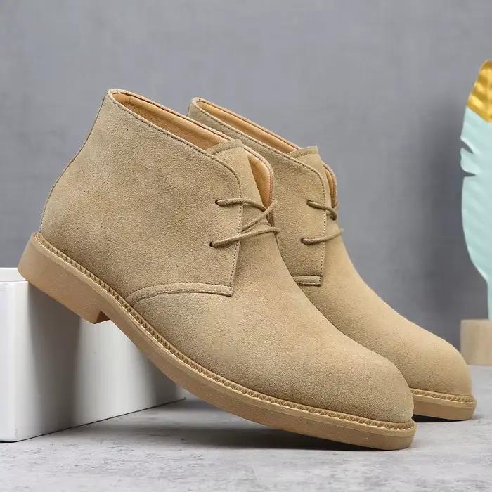 Bottes Chelsea en daim pour hommes