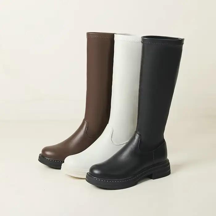 Bottines extensibles en PU souple