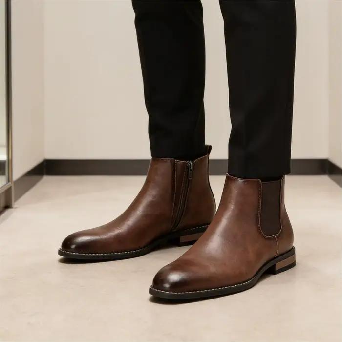 Bottes en cuir pour hommes