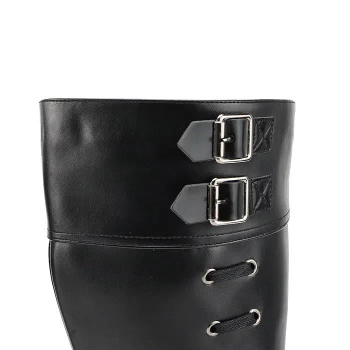 Bottes rétro d'équitation en tissu avec fermeture éclair et semelle en caoutchouc pour hommes, occasions spéciales, cosplay et équitation