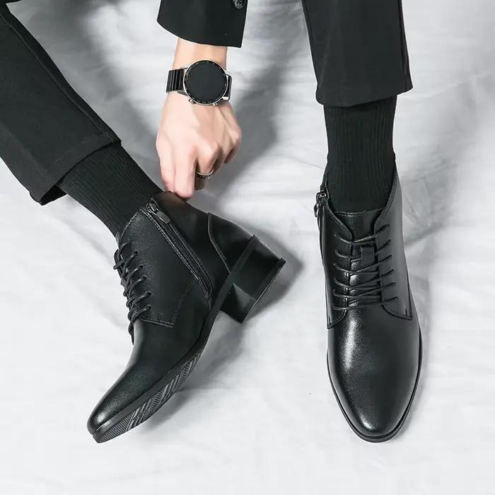 Bottes de rinçage en cuir pour hommes
