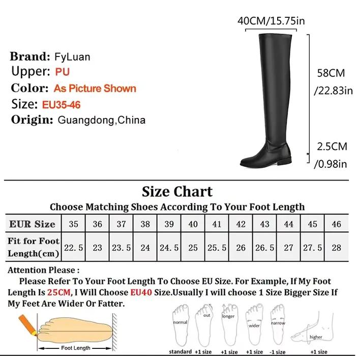 2025 automne hiver bottes extensibles femmes chaussures bout rond talon grossier sur le genou