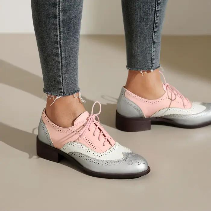 EAGSITY femmes oxford chaussures bout pointu richelieu