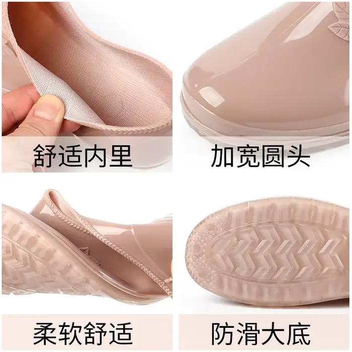 Nouvelles chaussures de pluie basses pour femmes