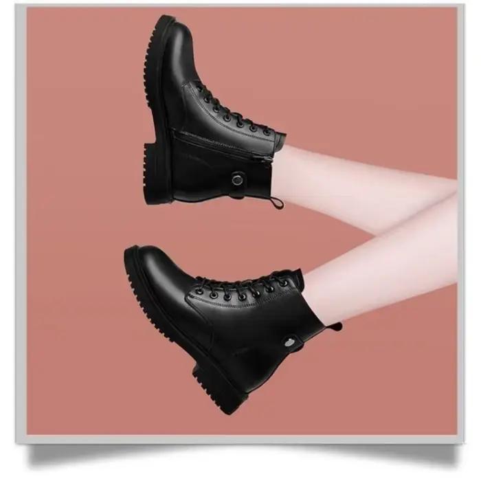 Femmes nouveau hiver noir bottes courtes en plein air chaussures De marche antidérapantes décontracté à semelles