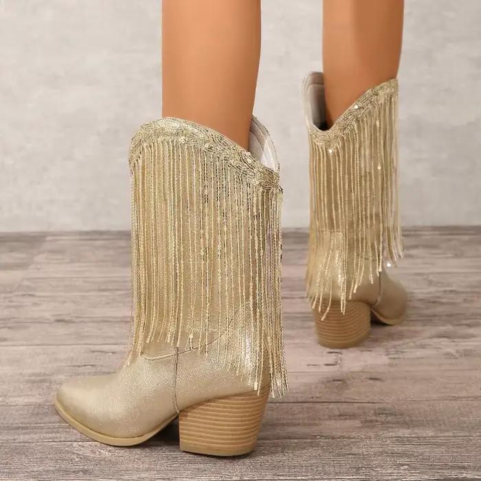 Bottes de Cowboy classiques Vintage pour femmes