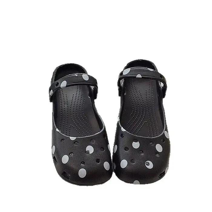 Chaussons Mary Jane à pois pour femme, nouvelle collection été 2026, semelle épaisse antidérapante et respirante, pour la maison