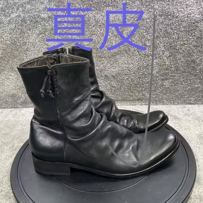 Bottes de moto vintage en cuir noir bottines à bout rond pour homme et femme occasions spéciales décontractées robustes et élégantes