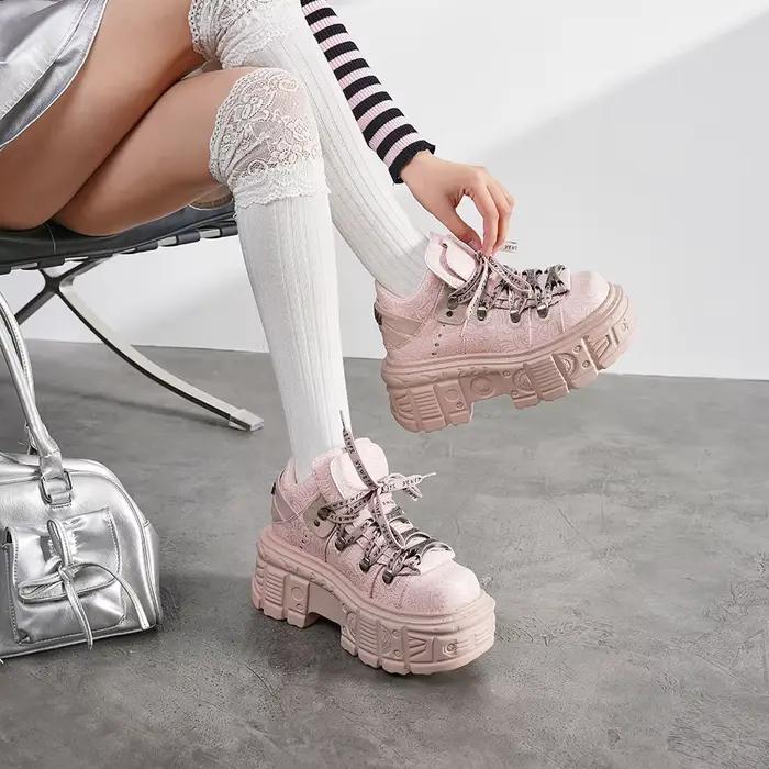 Bottines Punk à plateforme pour femmes