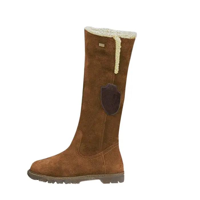 Mode demi bottes femmes couleur unie grande taille pente automne hiver daim côté fermeture éclair chaussures tête ronde