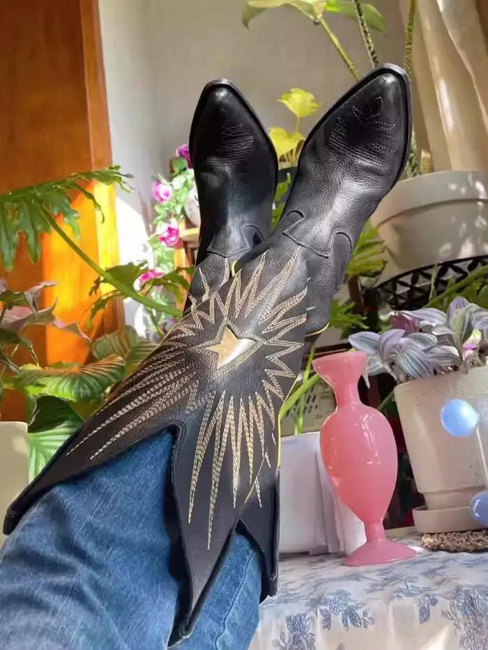 Bottes de Cowboy noires pour femmes