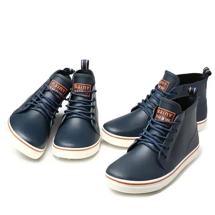 Bottes de pluie en caoutchouc pour homme style décontracté printemps automne confortables à enfiler pour la pêche randonnée et autres activités extérieures