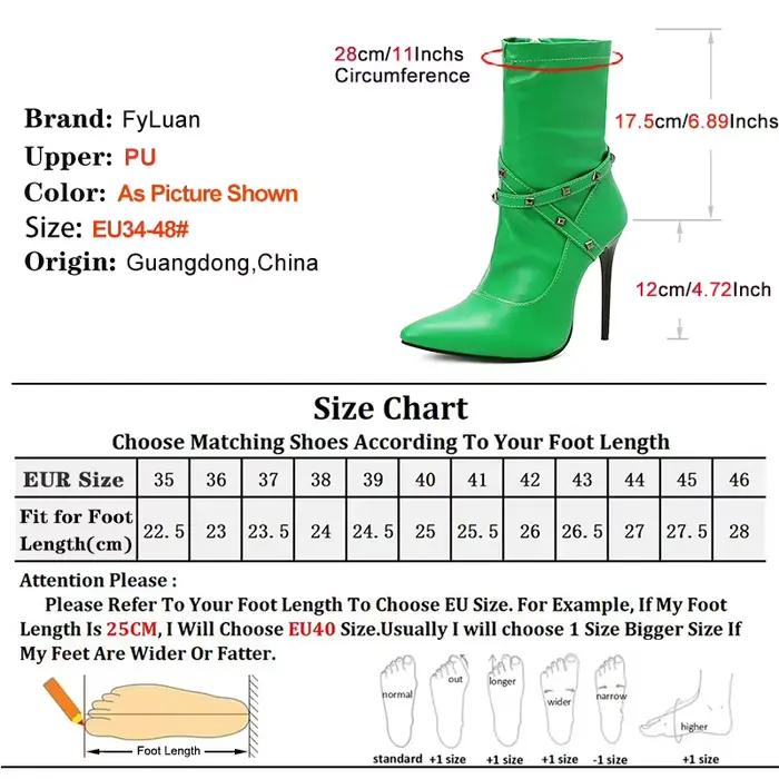 Bottes à talons aiguilles pointues pour femmes