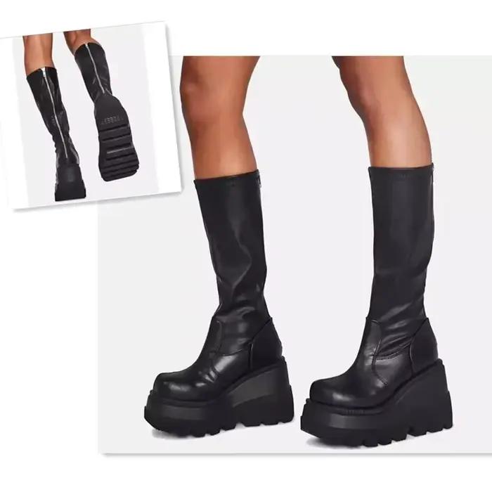 Bottes à plateforme punk pour femmes