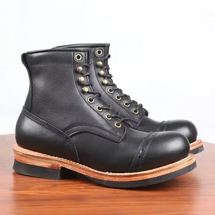 Petites bottes de parachutiste blanches à ligne manuelle
