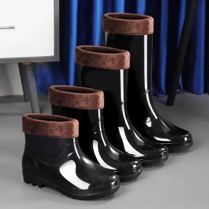 Bottes de pluie montantes épaisses pour hommes