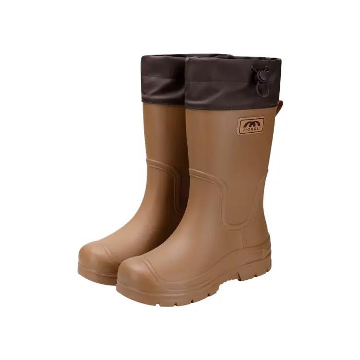 Bottes de pluie mi-mollet pour femmes, imperméables, tendance, pour l'extérieur, avec talon bas épaissi, couleur unie, printemps-automne